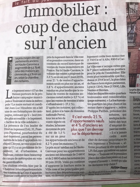 Les prix de l'immobilier en centre ville historique vont du simple au triple selon les quartiers à Toulouse !