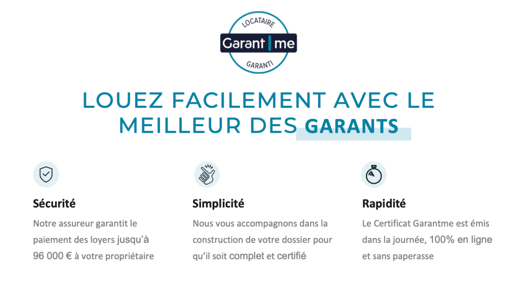NOTRE PARTENAIRE Garantme, le garant des étudiants : louez facilement avec le meilleur des garants et APPART 4 U
