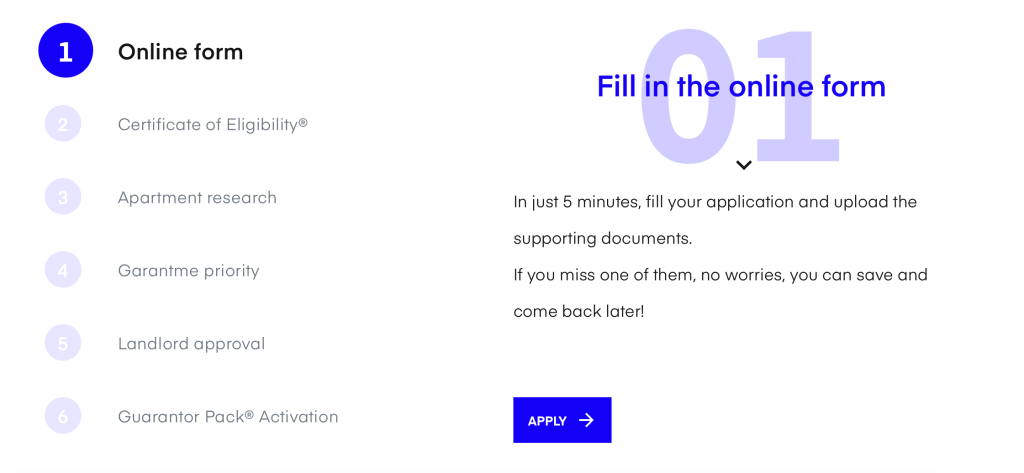 ETUDIANTS / INTERNATIONAL STUDENTS : Garant me Online Form